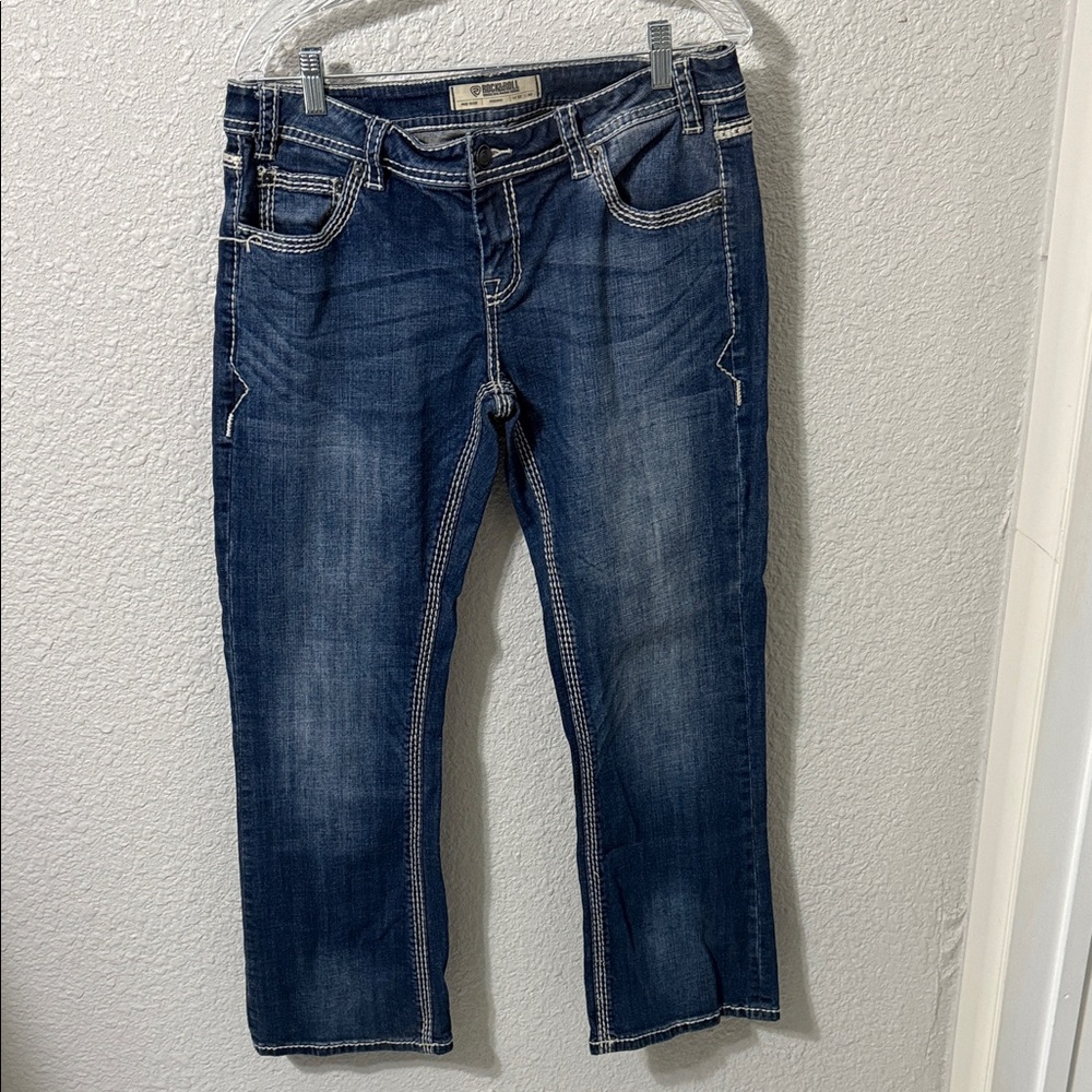 Rock & Roll Denim Dark Blue Boot Cut Jeans 32x30